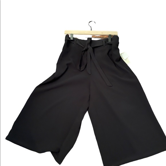 Women’s Halo Black Wide Legged Capri Dress Pants In Size Large - Picture 3 of 8